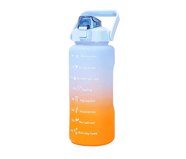 ExtraLink Butelka motywacyjna bidon na wodę 2000ml niebiesko-pomarańcz - 1585400 - zdjęcie
